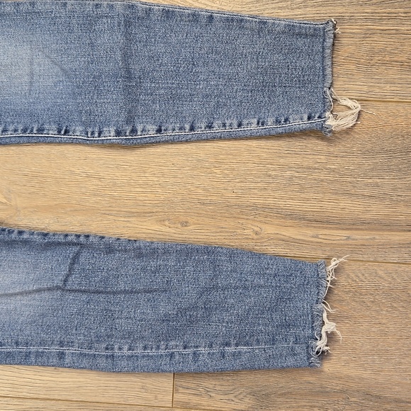 All Saints light wash Grace skinny ankle fray cropped denim jeans, sz 26 - Picture 3 of 10
